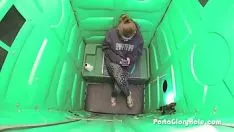 Play Public Toilet With Woman Sucks Cock On Hole And Inserts Her Ass